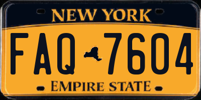 NY license plate FAQ7604