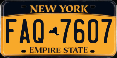 NY license plate FAQ7607