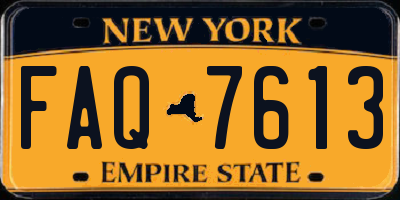 NY license plate FAQ7613