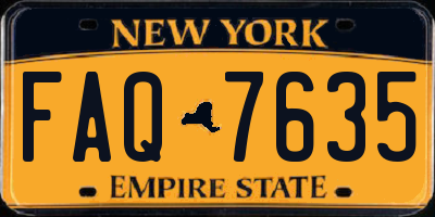 NY license plate FAQ7635