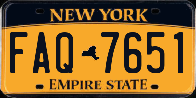 NY license plate FAQ7651