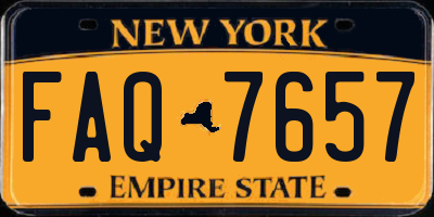 NY license plate FAQ7657