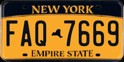 NY license plate FAQ7669