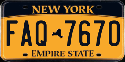 NY license plate FAQ7670