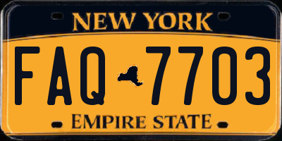NY license plate FAQ7703