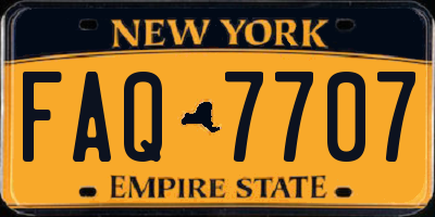 NY license plate FAQ7707