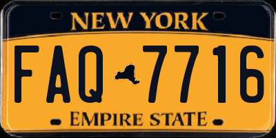NY license plate FAQ7716