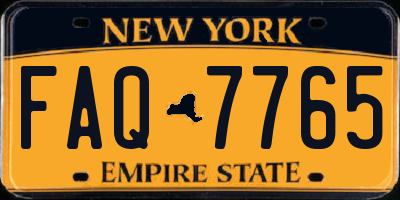 NY license plate FAQ7765