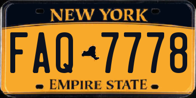 NY license plate FAQ7778