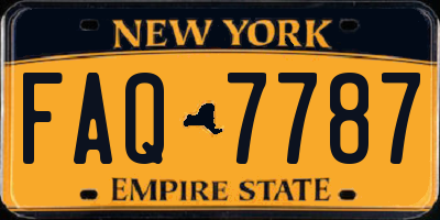 NY license plate FAQ7787
