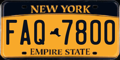 NY license plate FAQ7800