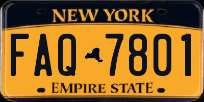 NY license plate FAQ7801