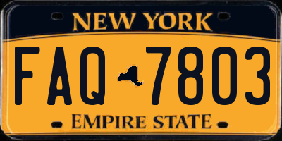 NY license plate FAQ7803