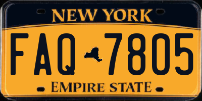 NY license plate FAQ7805