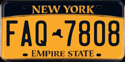 NY license plate FAQ7808