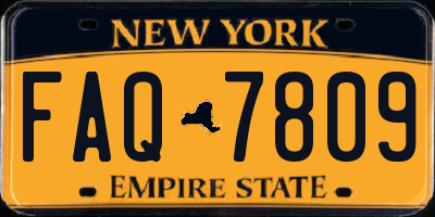NY license plate FAQ7809