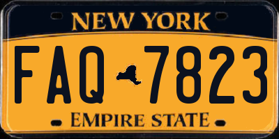 NY license plate FAQ7823