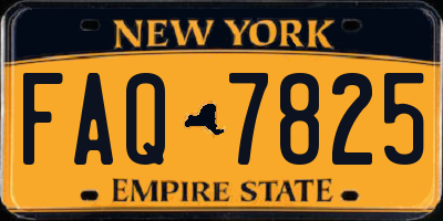 NY license plate FAQ7825