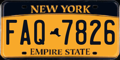NY license plate FAQ7826