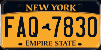 NY license plate FAQ7830