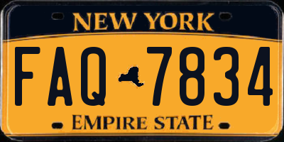 NY license plate FAQ7834