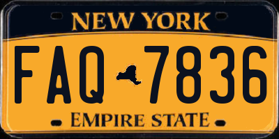NY license plate FAQ7836