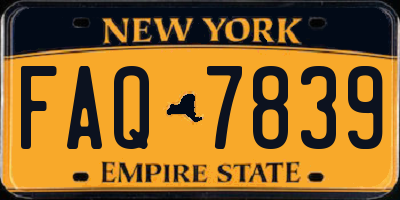 NY license plate FAQ7839