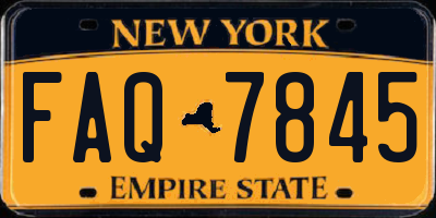 NY license plate FAQ7845