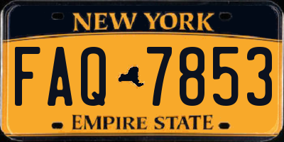 NY license plate FAQ7853