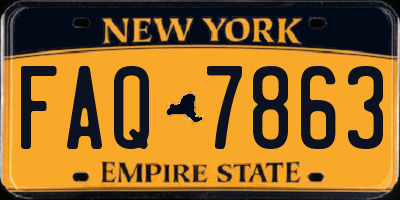 NY license plate FAQ7863