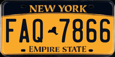NY license plate FAQ7866
