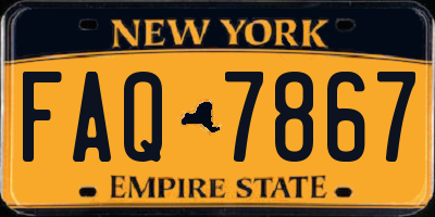 NY license plate FAQ7867