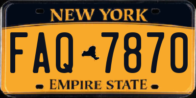 NY license plate FAQ7870