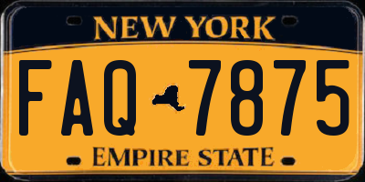 NY license plate FAQ7875