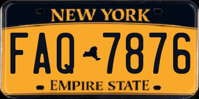 NY license plate FAQ7876
