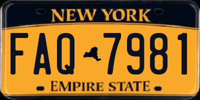 NY license plate FAQ7981