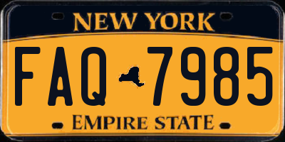 NY license plate FAQ7985