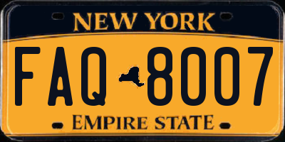 NY license plate FAQ8007