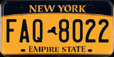 NY license plate FAQ8022