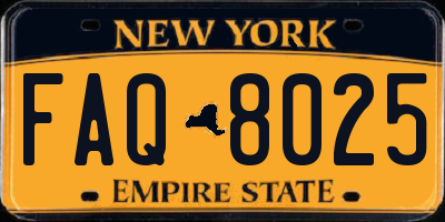 NY license plate FAQ8025