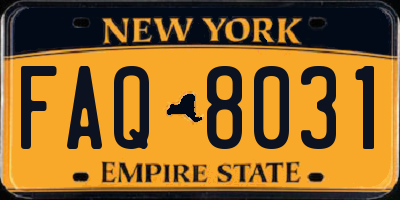 NY license plate FAQ8031