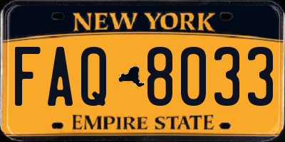 NY license plate FAQ8033