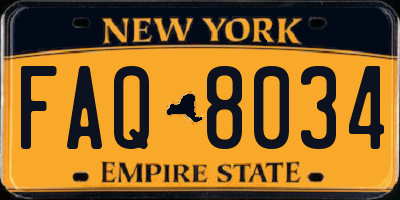 NY license plate FAQ8034