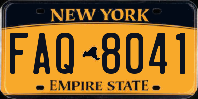 NY license plate FAQ8041
