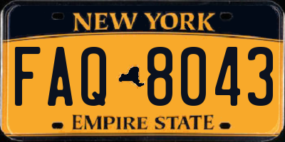 NY license plate FAQ8043