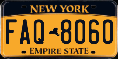 NY license plate FAQ8060