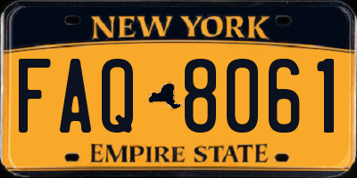 NY license plate FAQ8061