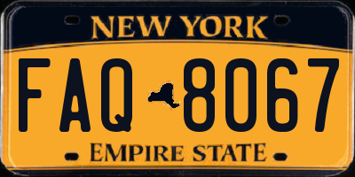 NY license plate FAQ8067