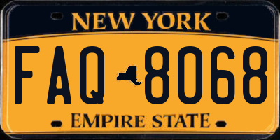 NY license plate FAQ8068