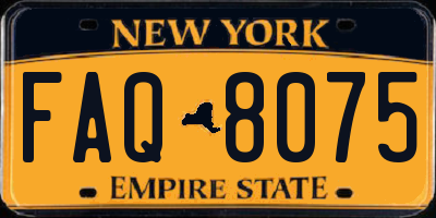 NY license plate FAQ8075